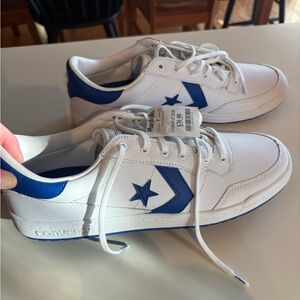 Men’s Converse White and Blue Athletic Shoes